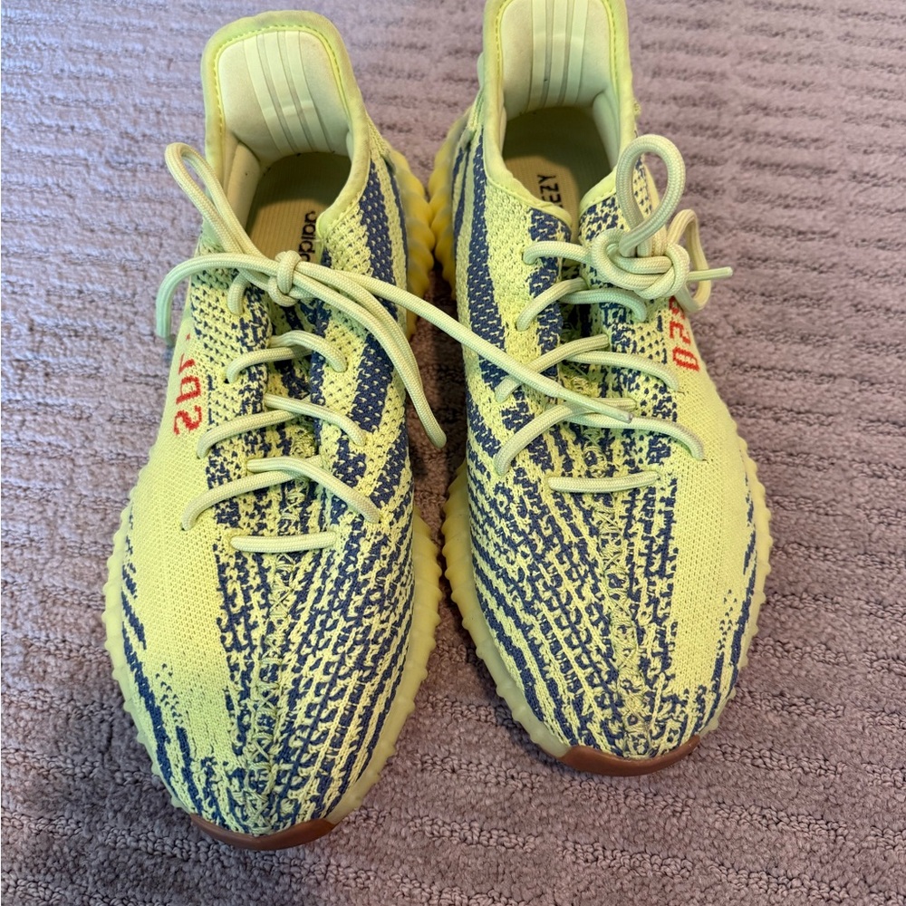 Yezzy yellow and Blue Sneakers